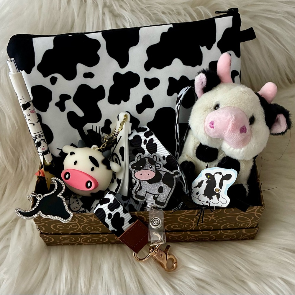 Cow Print Kids Accessory Set